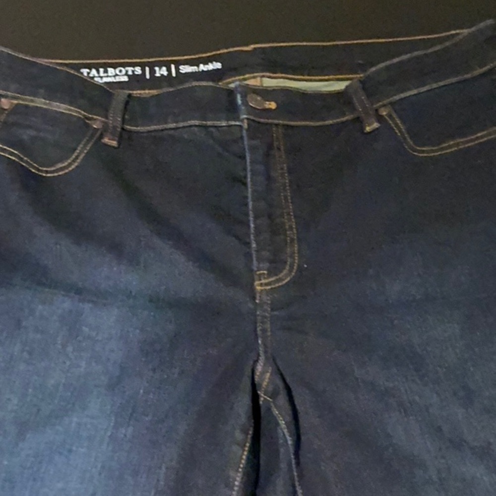 Talbots Flawless 5 Pocket Slim Ankle Jeans Womens 14